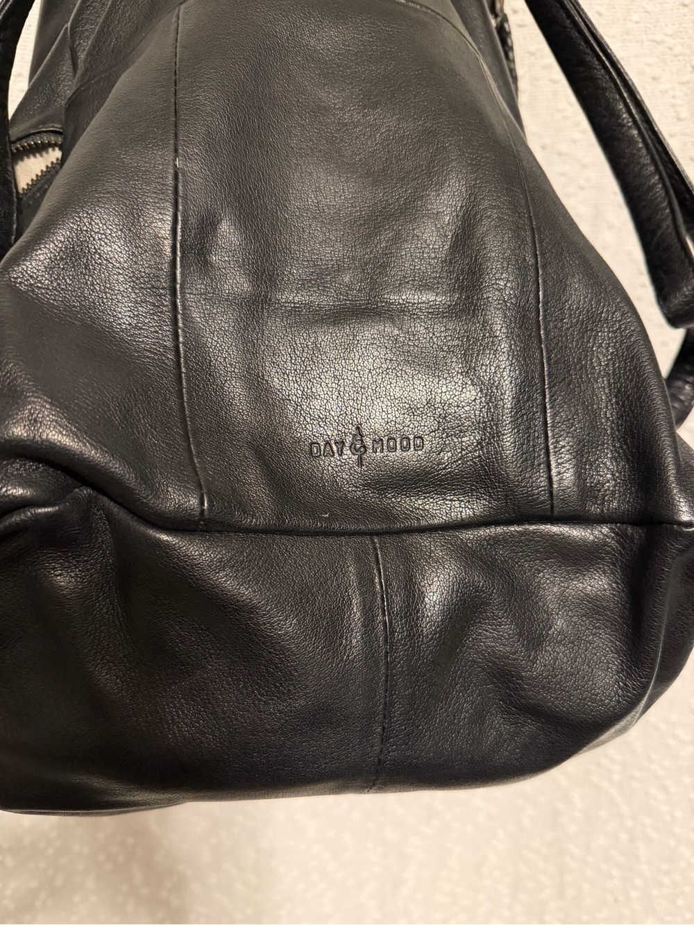 Black Woven Leather Backpack - Sleek Everyday Carry - Picture 5 of 9